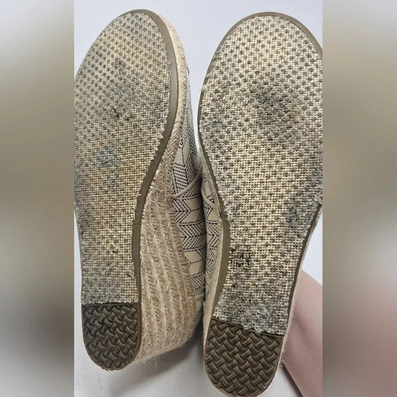 TOMS Desert Wedge Ink Sashiko Espadrilles Ankle Booties Size 7.5 - Picture 8 of 12